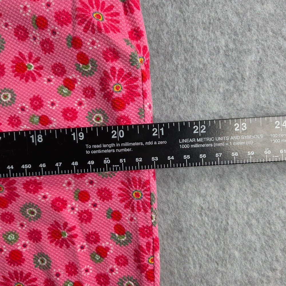 Madison Studio Cropped Pants Womens 14 Pink Floral Ditsy Print Side Zip Cotton - Picture 7 of 8